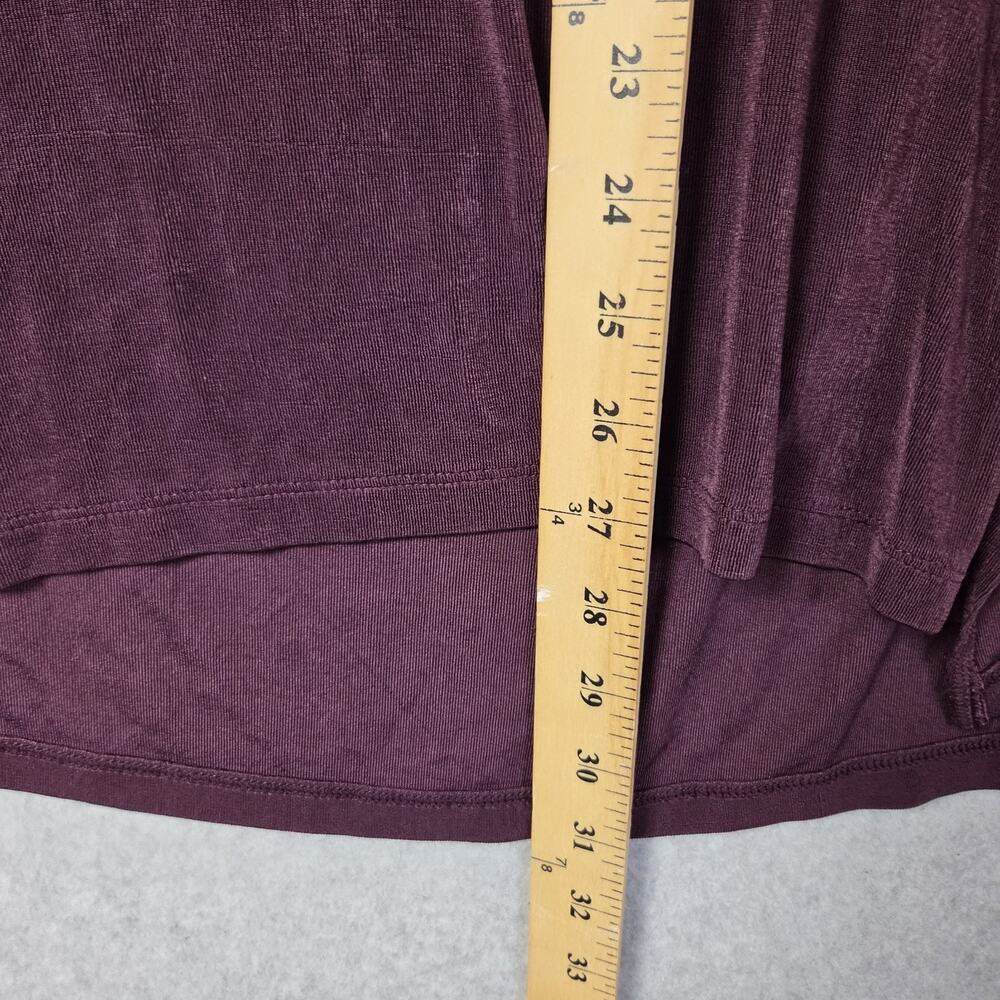 Chico's Travelers Burgundy LS Cowl Neck Flowy Packable Tunic Women's 3 US 16 18 - Picture 8 of 11